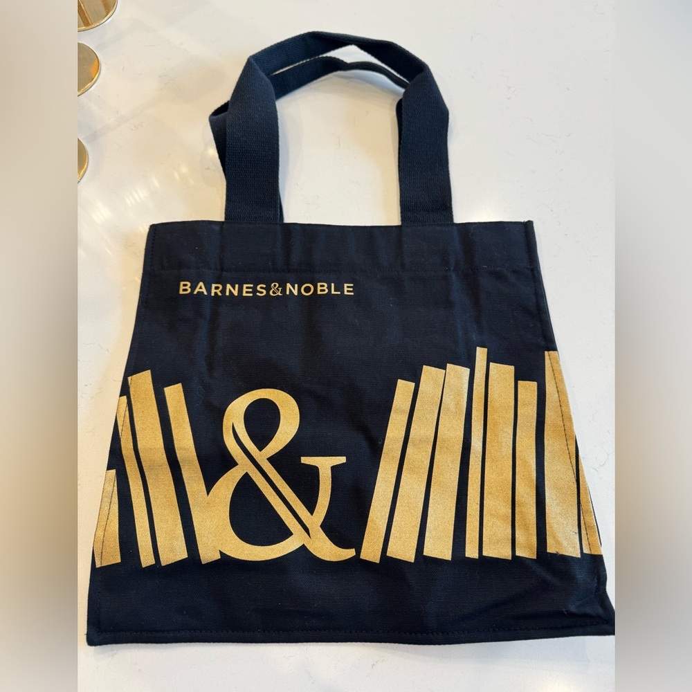 Barnes & Noble Black and Gold Book Tote NWOT